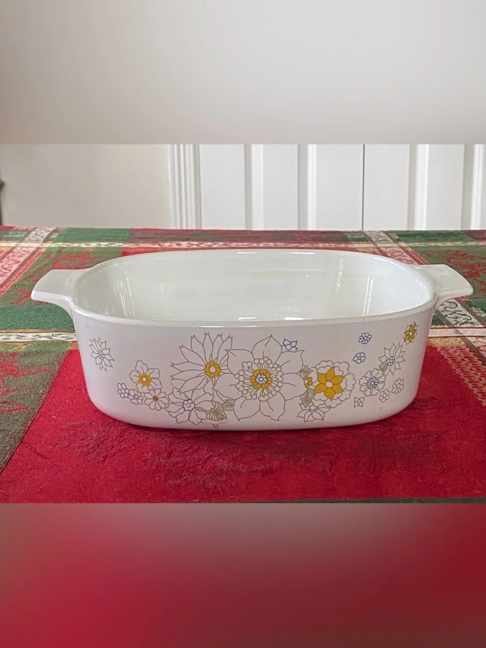 Vintage Corning Ware A-2-B Floral Bouquet 2qt Casserole Baking Dish Daisy Design